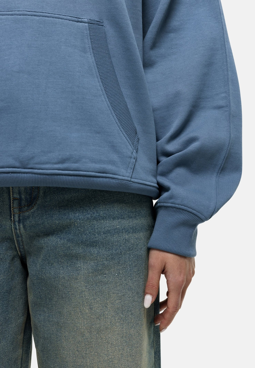 Good For Nothing SPECKLED COLLAGE AEGEAN BLUE OVERSIZED HOODIE