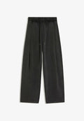 Bershka BALLOON WASHED - TRACKSUIT BOTTOMS - Tracksuit bottoms - dark grey