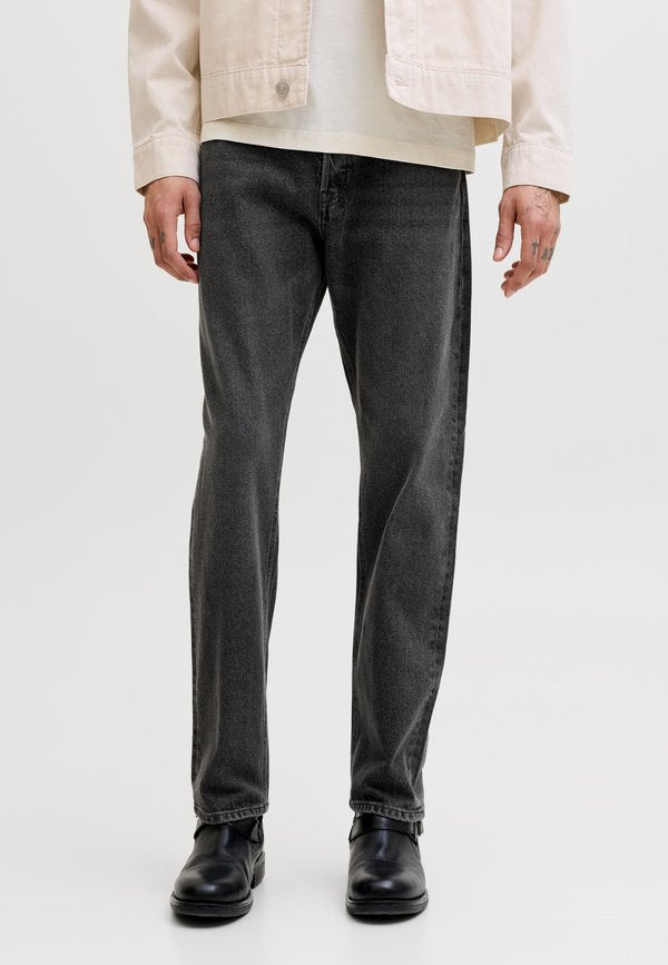 Jack & Jones RELAXED FIT JEANS HIGH WAIST - Jeans Tapered Fit - black denim
