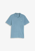 TOM TAILOR GARMENT DYE RESORT COLLAR POLO - Polo shirt - mountain spring blue