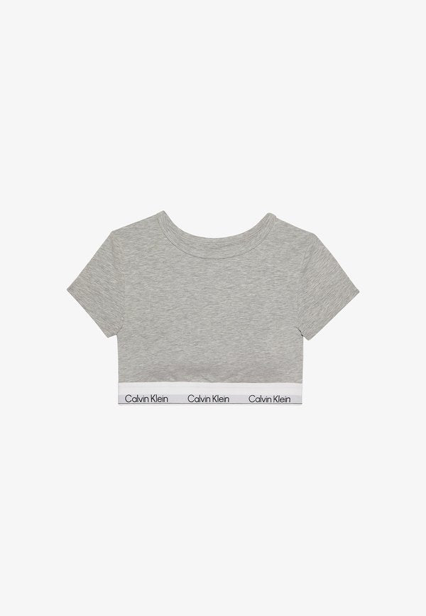 Calvin Klein Underwear T-SHIRT BRALETTE - Pyjama top - grey heather