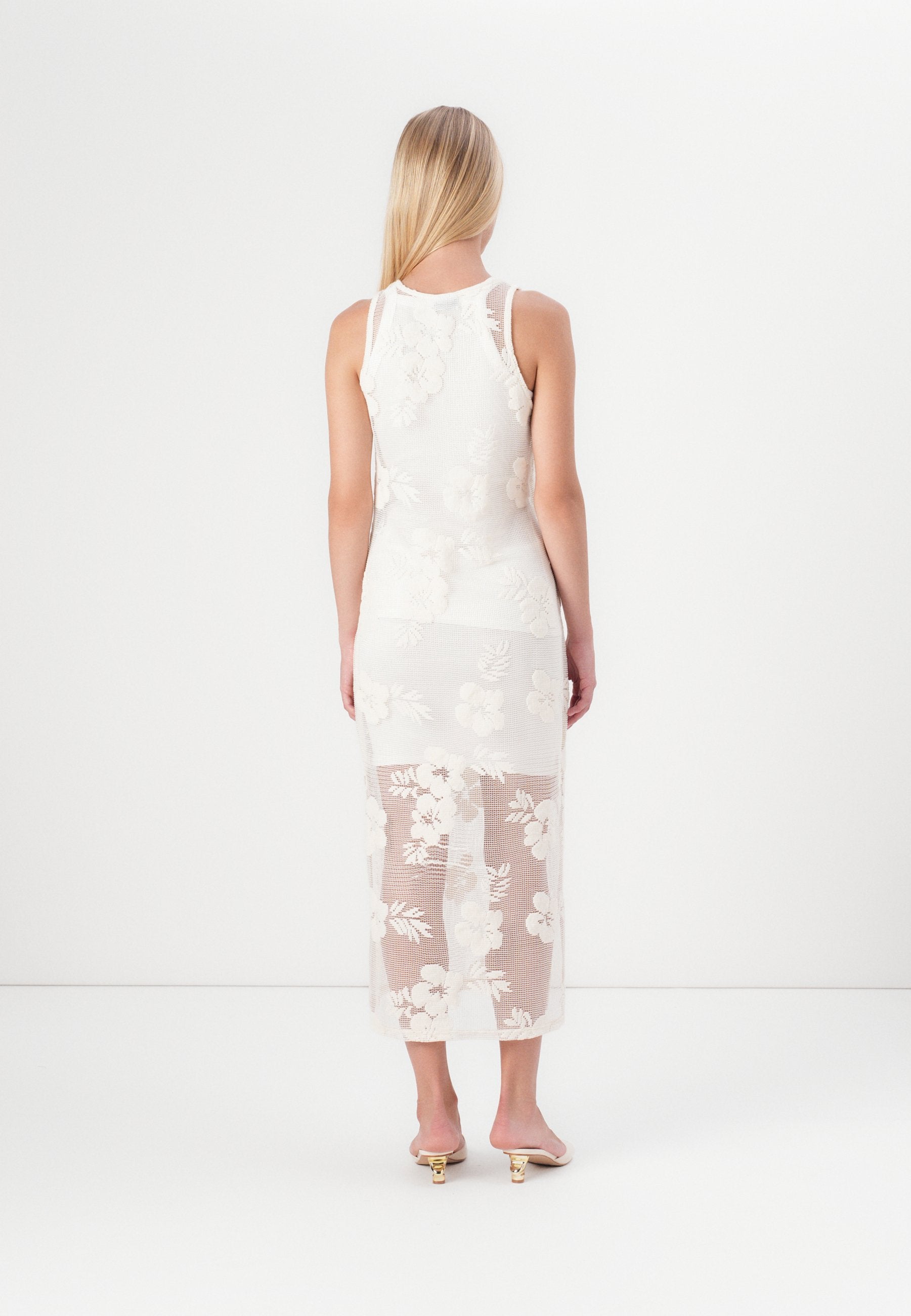 Noisy May NMKLEA LONG FLOWER SLIT DRESS