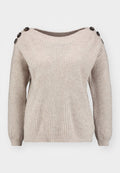 ONLY ONLJADE BUTTON - Jumper - whitecap gray melange