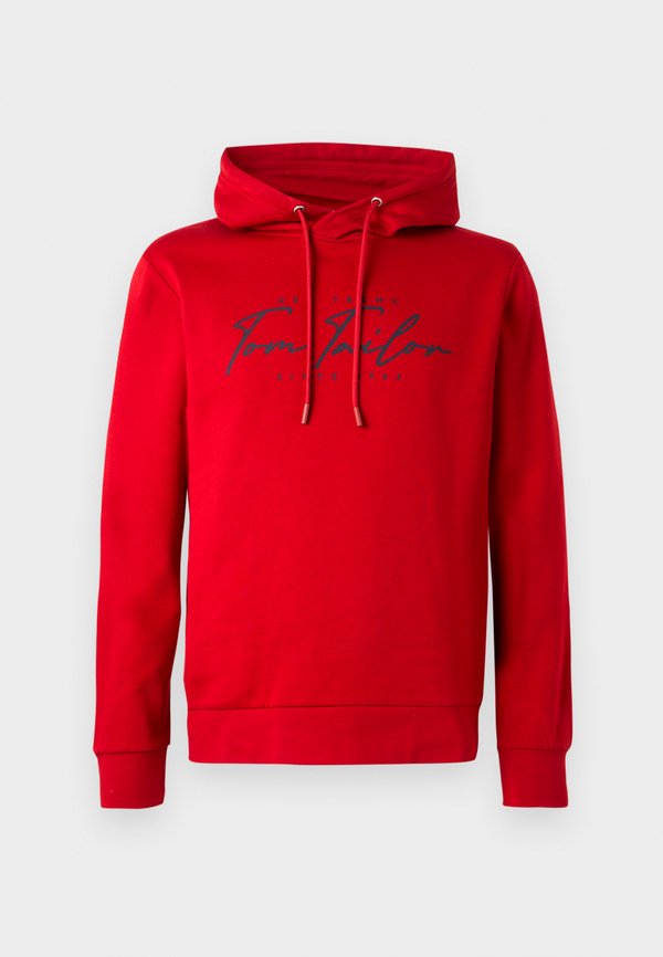 TOM TAILOR PRINTED HOODIE - Hoodie - coach red