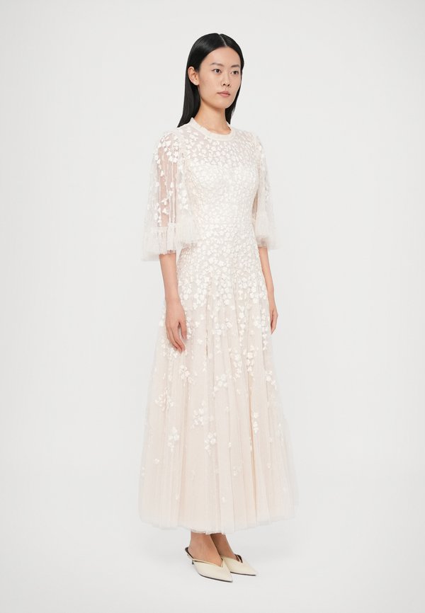 Needle & Thread SCATTER BLOSSOM ROUND NECK GOWN