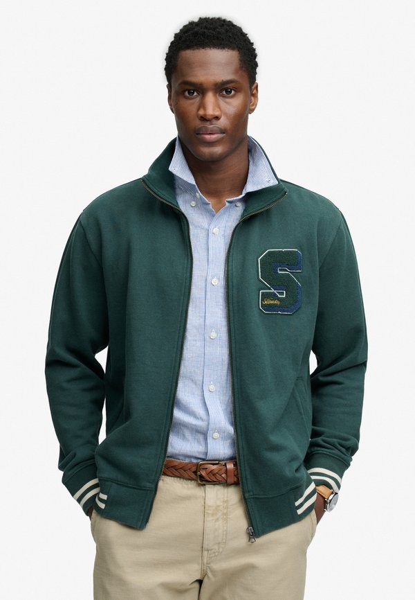 Superdry & Co SUPERDRY VINTAGE ATHLETIC TRACK JACKET.. - Zip-up sweatshirt - enamel green