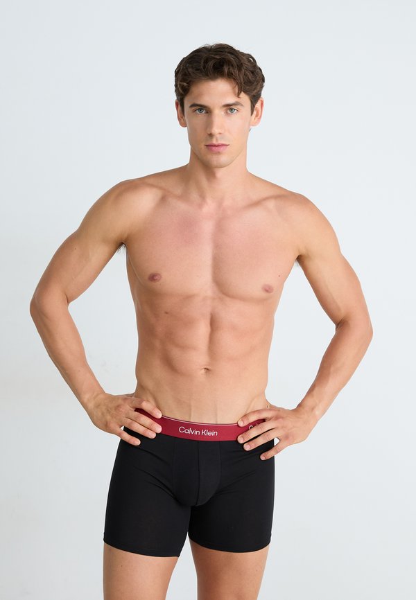 Calvin Klein Underwear 3 PACK - Boxer briefs - black/fall berry/frozen