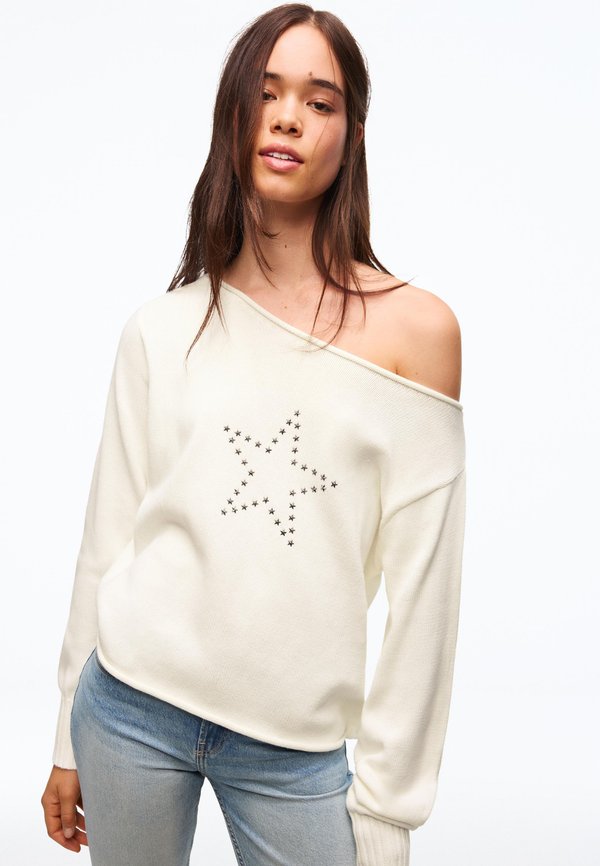 Bershka BOAT NECK  - Jumper - beige