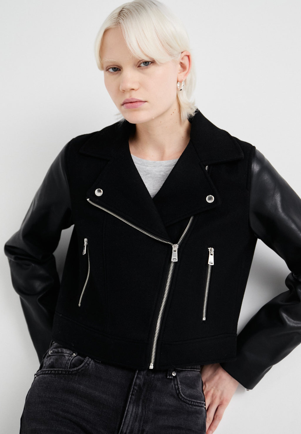 EMMA MIX BIKER JACKET Media 5