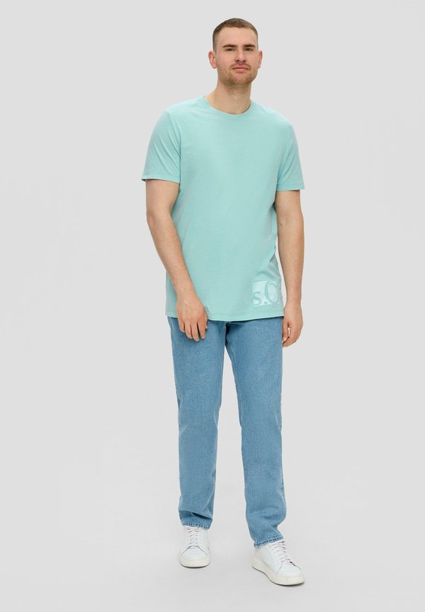 s.Oliver MIT LOGO PATCH - Basic T-shirt - helles türkis