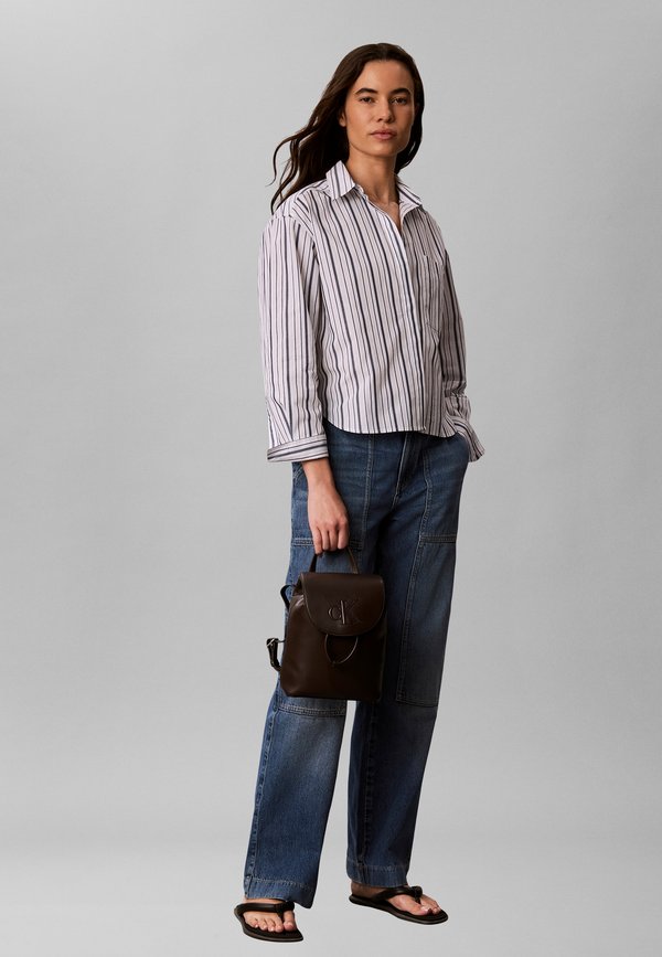 Calvin Klein BOLD FLAP MINI - Rucksack - dark brown
