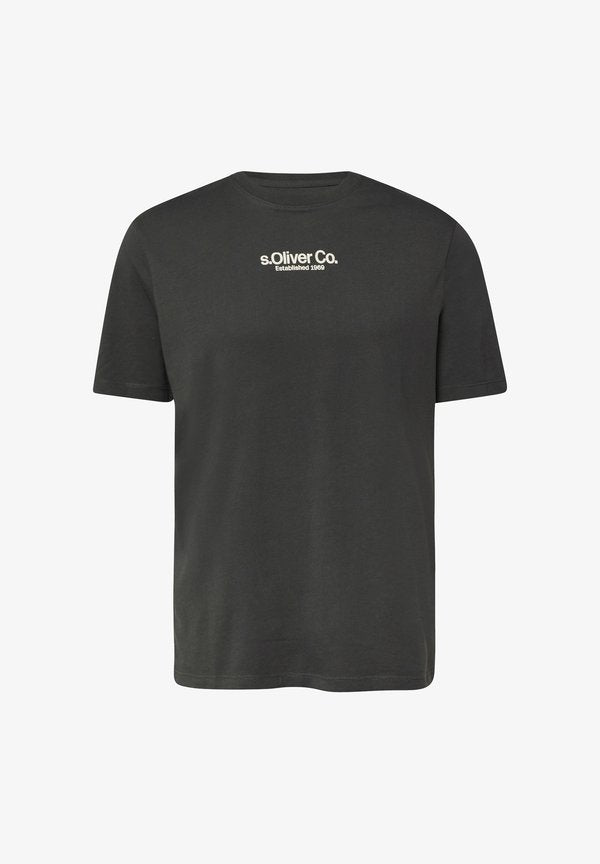 s.Oliver T-SHIRT - Print T-shirt - schiefergrau