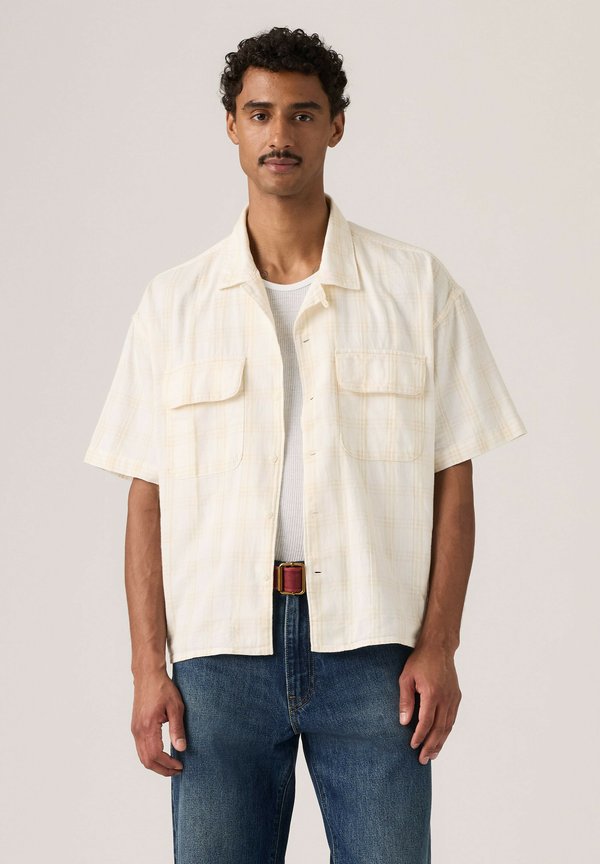 Levi's® BOXY UTILITY CAMPSHIRT ATKINS PLAID EGRE - Shirt - atkins plaid egret - neutrals