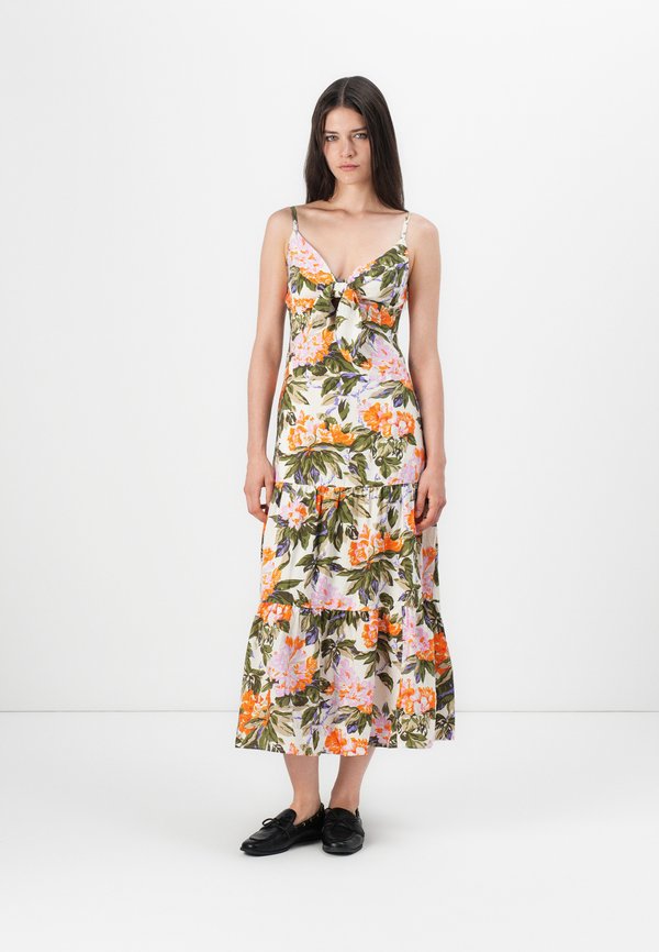 GAP V NECK TIERED MAXI