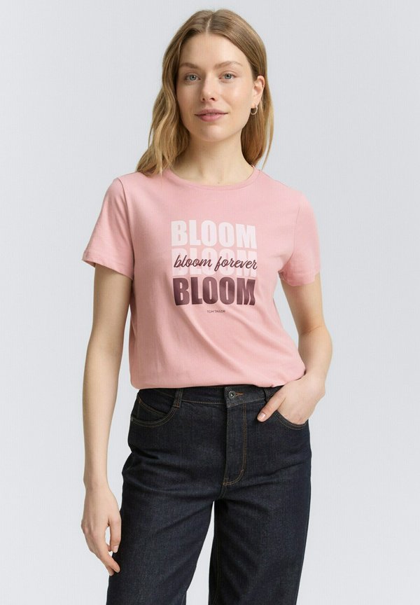 TOM TAILOR Print T-shirt - morning pink