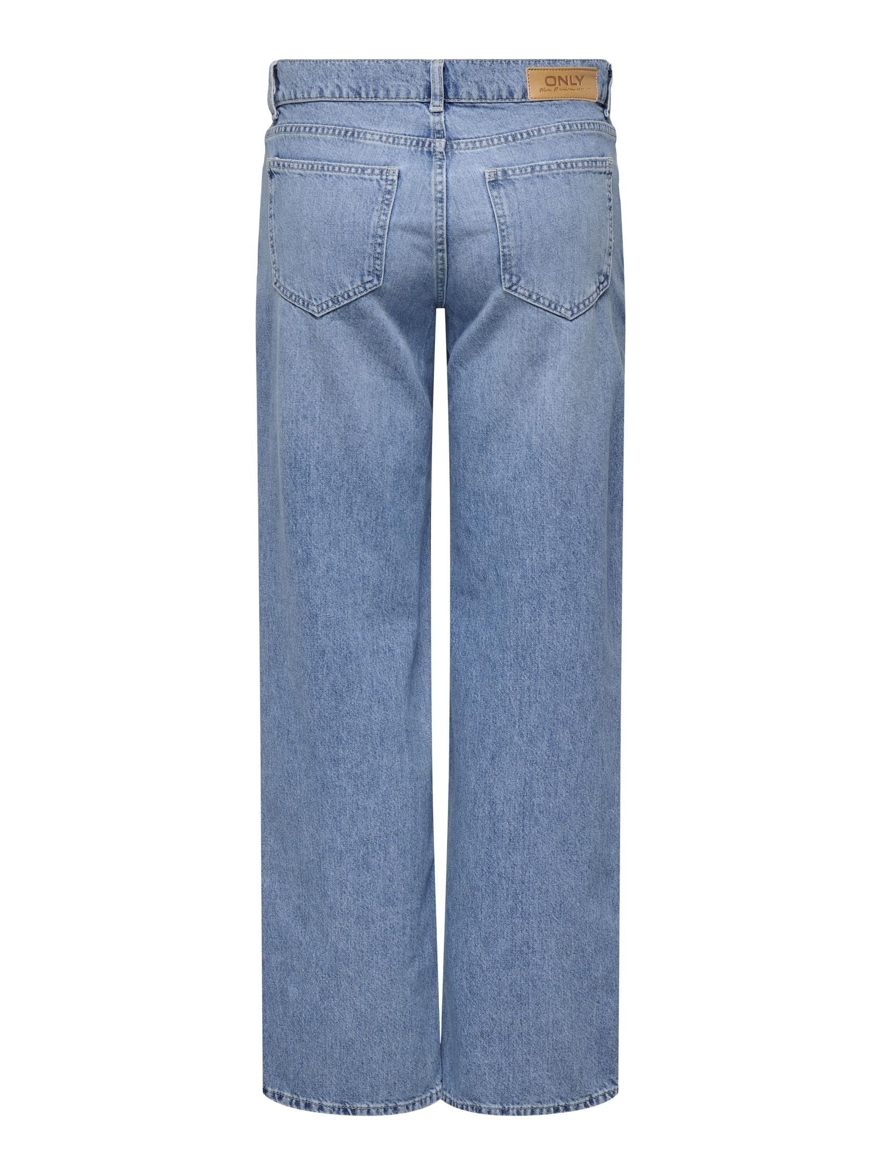 Wide-fit ONLBRENDA Low waist Straight Fit Media 2