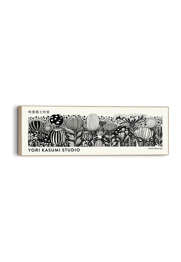 Orange Wallz KASUMI STUDIO - BLACK AND WHITE FLOWERS