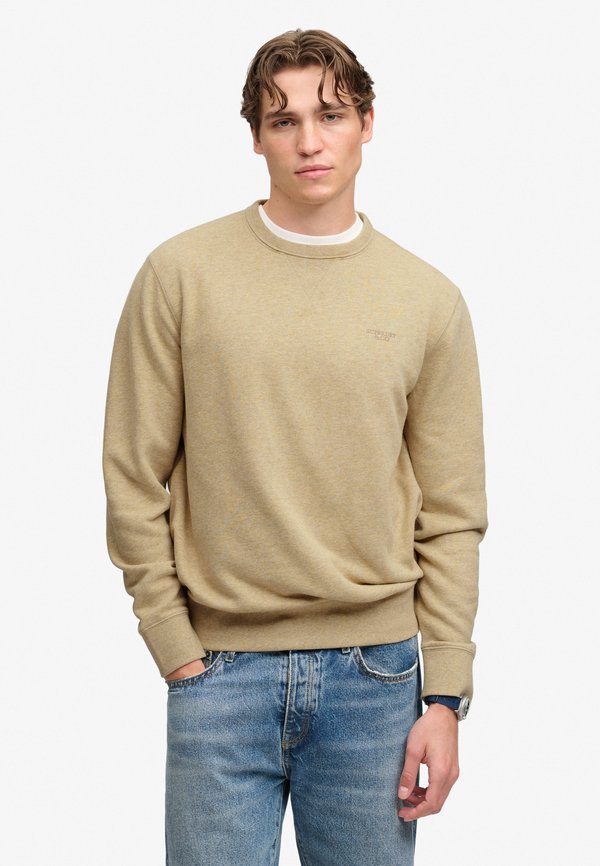 Superdry & Co SUPERDRY ESSENTIAL STACKED LOGO CREW SWEATSHIRT.. - Sweatshirt - pumice stone beige marl