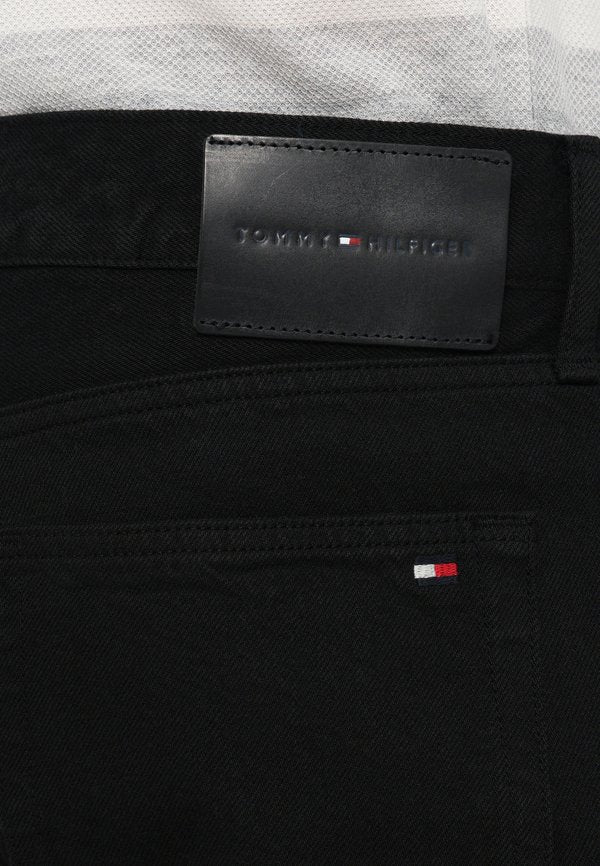 Tommy Hilfiger WASHED REGULAR STRAIGHT LEG BLACK JEANS