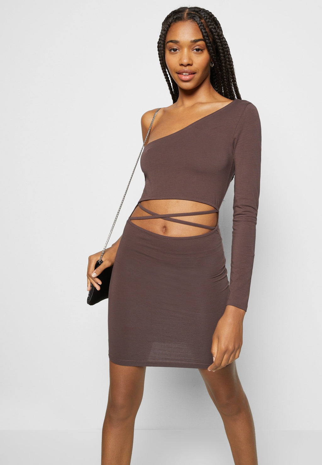 Neon & Nylon NEOLIVELOVE STRING ONESHOULDER DRESS