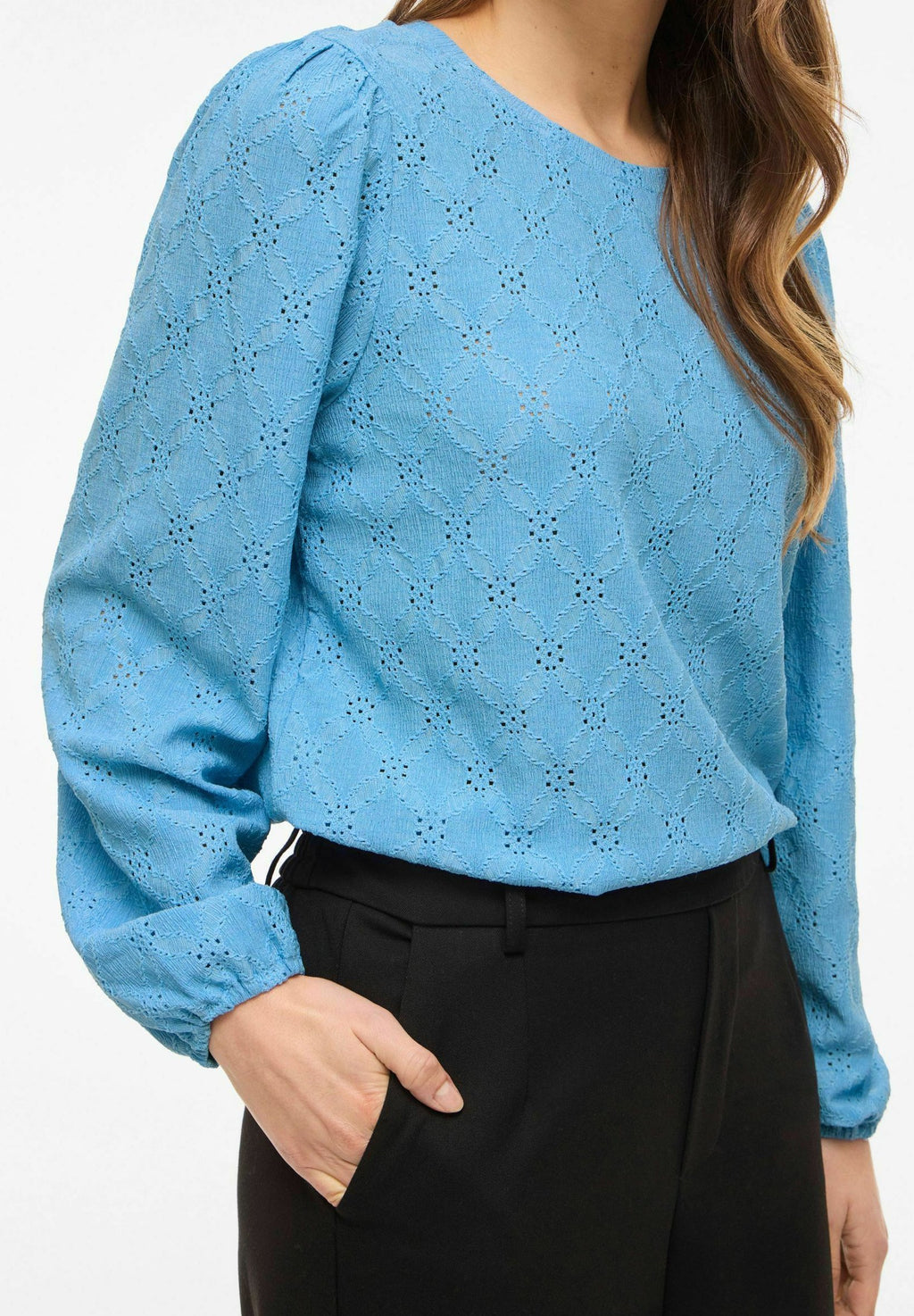 VILA VIASTA O-NECK L/S TOP - NOOS