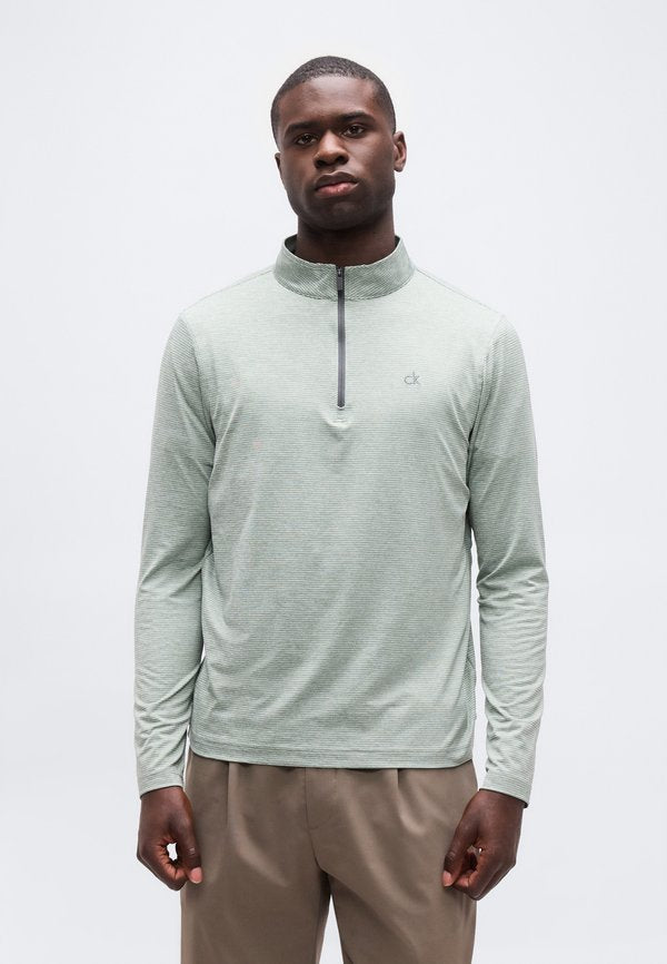 Calvin Klein Golf CRUISE ZIP - Long sleeved top - sage