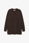 Mango V-NECK SWEATER - Jumper - brown