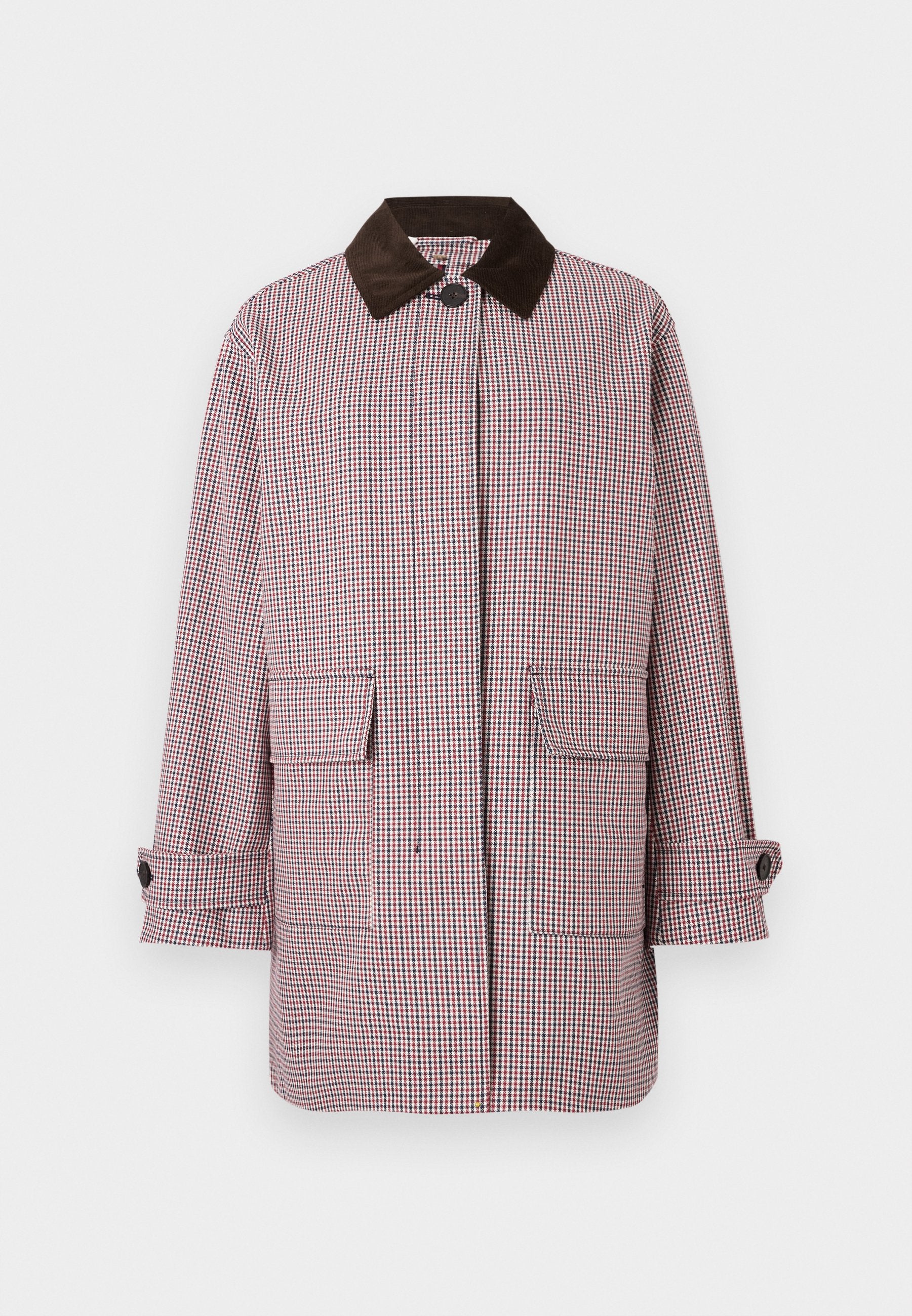 WATER REPELLENT CHECK OVERSIZED 2-IN-1 COAT Media 1