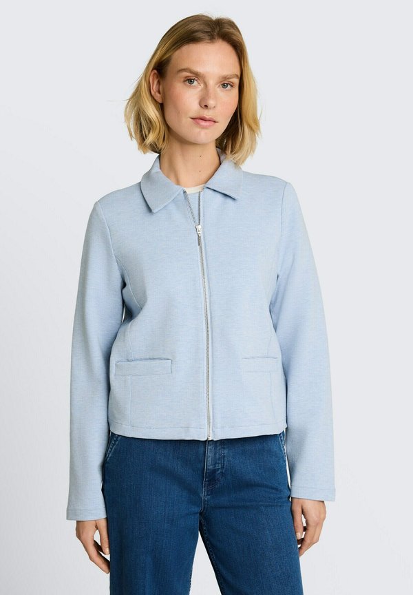 TOM TAILOR TOM TAILOR BLAZER REGULAR FIT JACKE MIT REISSVERSCHLUSS - Summer jacket - kentucky blue melange