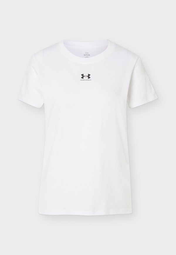 Under Armour RIVAL CORE - Sports T-shirt - white/black