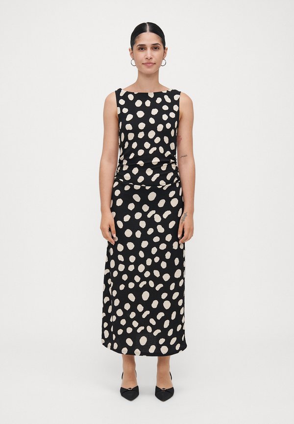Vero Moda Petite VMFRIGA DRESS - Jersey dress - black/gaya oatmeal
