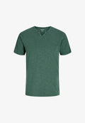 Jack & Jones JJESPLIT NECK TEE SS NOOS - Basic T-shirt - scarab