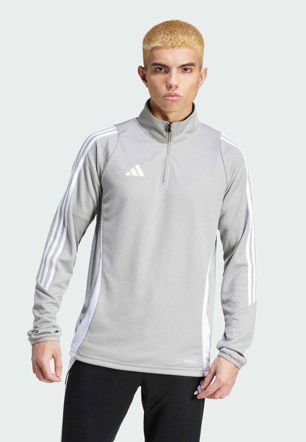 adidas Performance TIRO24 TRAINING TOP - Long sleeved top - team mid grey   white