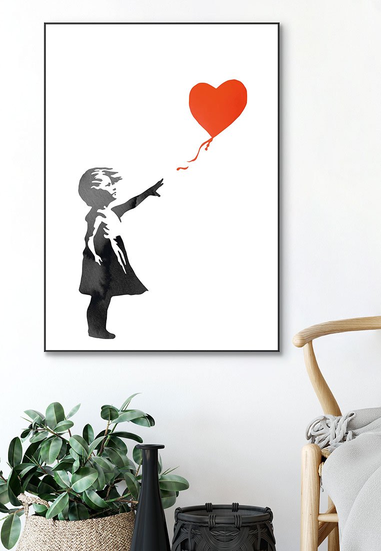 Orange Wallz GIRL WITH RED BALLON