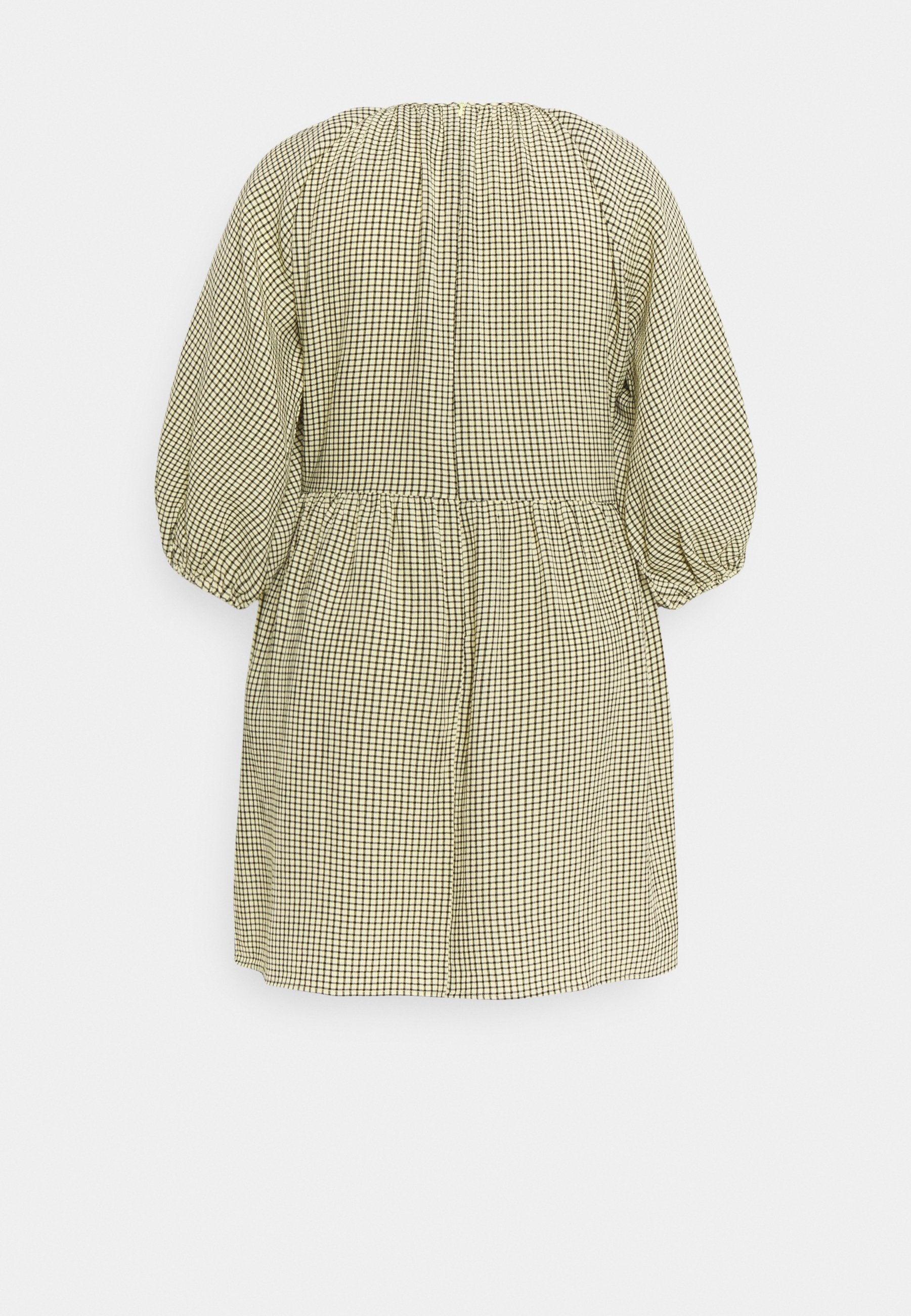 Missguided Plus CHECK PUFF SLEEVE DRESS