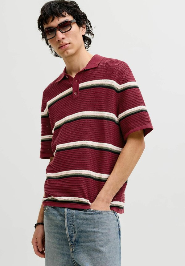 Jack & Jones Knitted Knitted - Polo shirt - cabernet