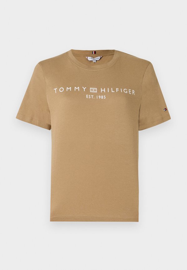 Tommy Hilfiger REG CORP LOGO  - Print T-shirt - driftwood taupe