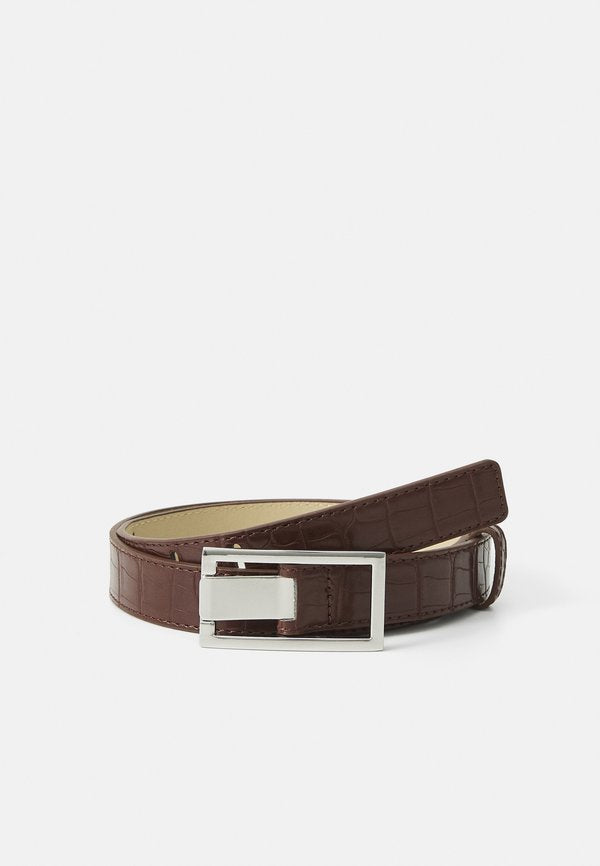 ONLY ONLASTA CROCO BELT  - Belt - seal brown