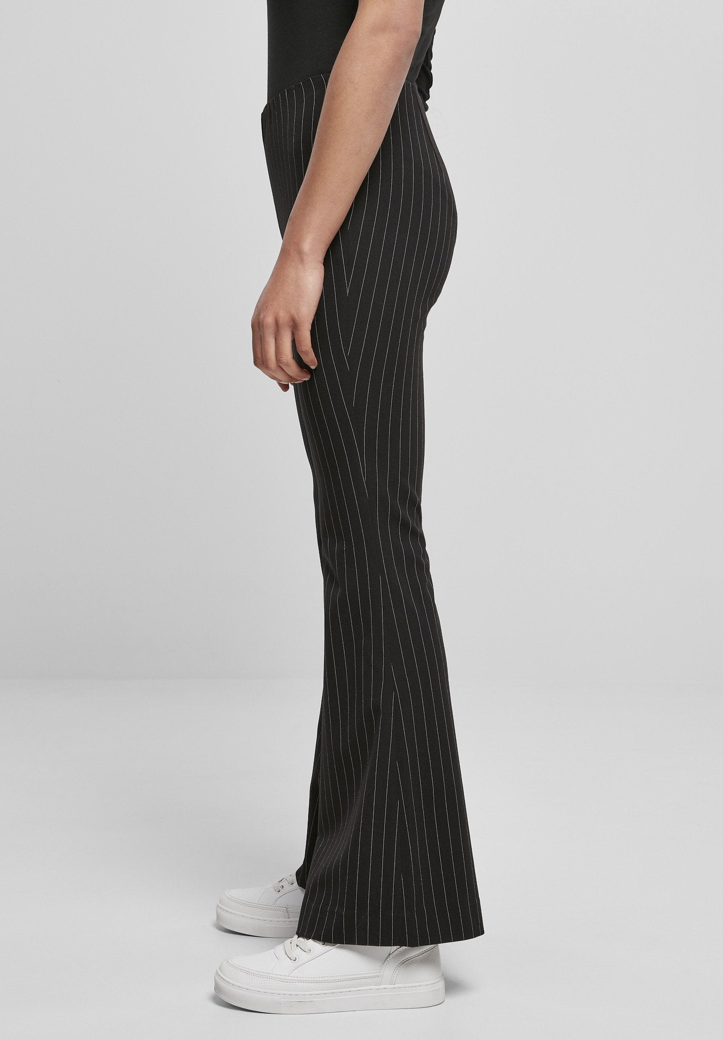 Urban Classics LADIES FLARED PIN STRIPE PANTS
