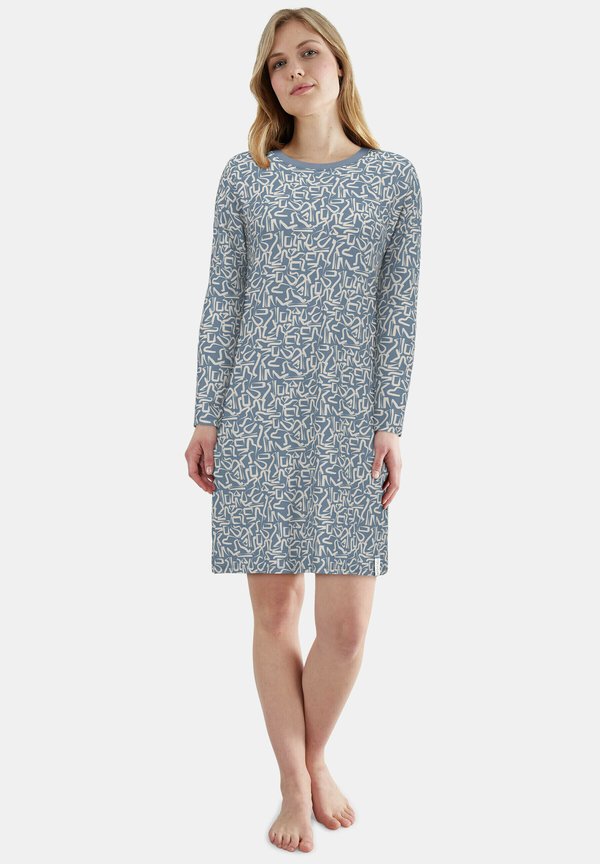 TOM TAILOR Nightie - blau-mittel-allover