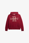 Superdry & Co ATHLETIC ESSENTIALS APPLIQUE RELAXED - Hoodie - bordeaux red