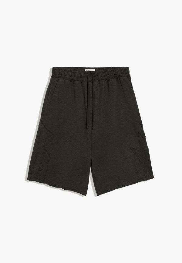 Bershka WASHED SHORTS - Tracksuit bottoms - dark grey