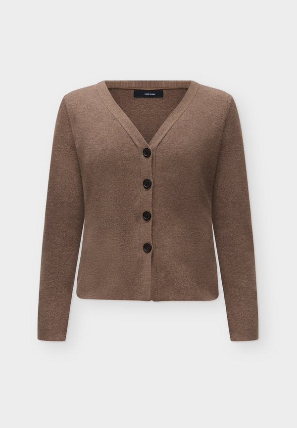 Vero Moda VMMILLE V NECK  - Cardigan - cocoa brown