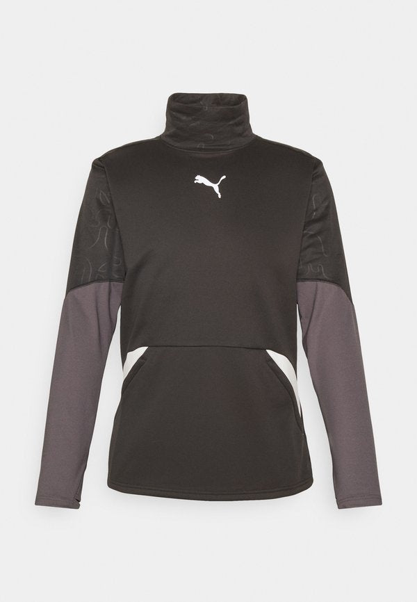 Puma INDIVIDUAL WINTERIZED - Long sleeved top - black/dark coal