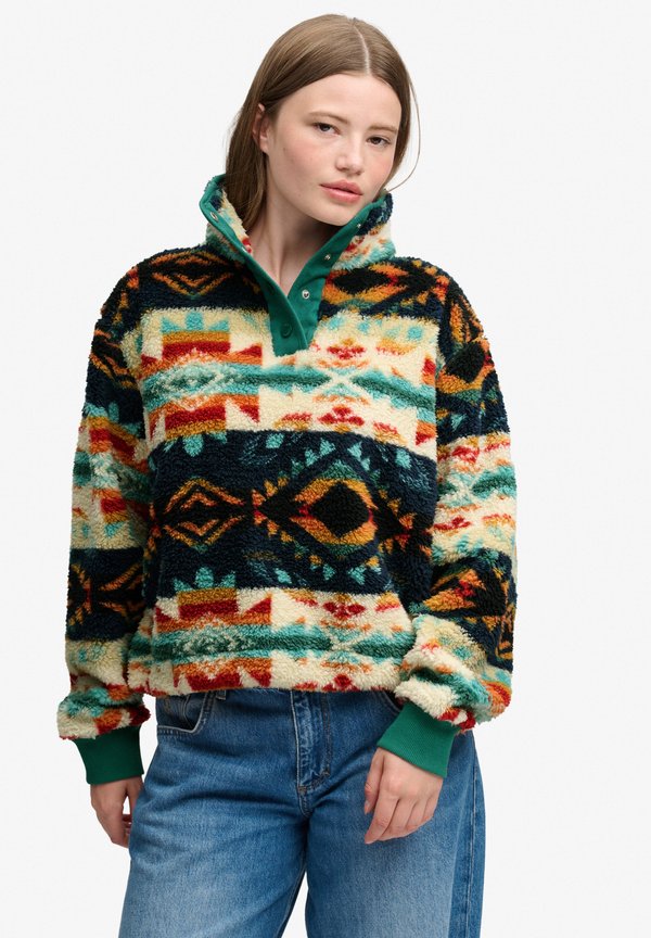 Superdry & Co Fleece jumper - nava quilt print