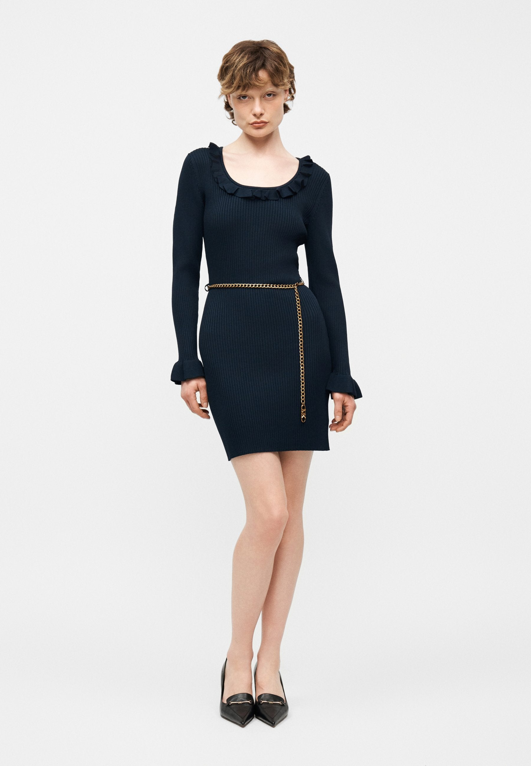 MICHAEL Michael Kors SCOOP RUFFLE DRESS