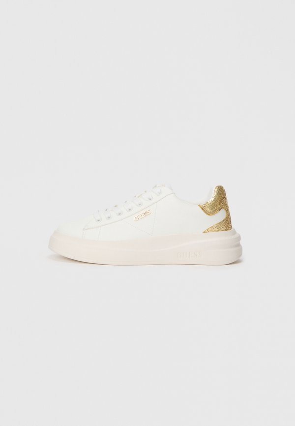 Guess ELBINA - Trainers - white/gold-coloured