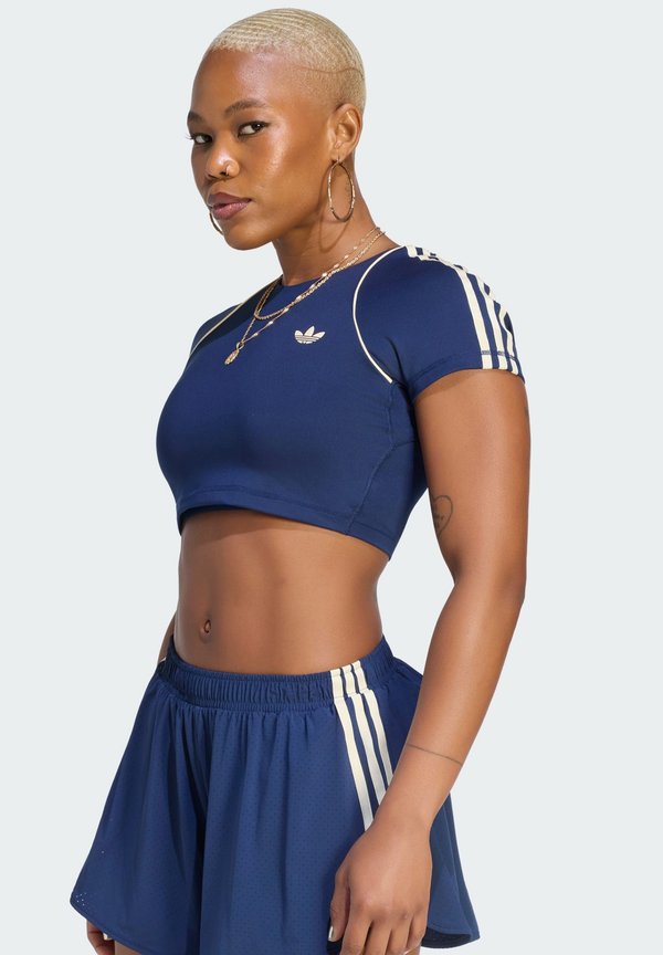 adidas Performance ADIDAS ORIGINALS SPORT SUPERSTAR BRA TEE - Print T-shirt - night indigo