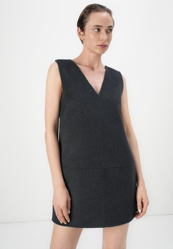 Calvin Klein DOUBLEFACE V NECK MINI SHIFT