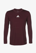 adidas Performance TEAM BASE TEE - Long sleeved top - maroon